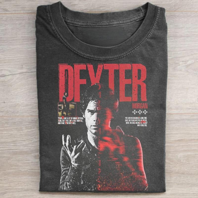 Vintage Dexter Morgan Graphic Tee - Dexter TV Show Tee - Movie Shirt - Michael C. Hall Shirt - Iconic Movie Scenes Streetwear Menswear Top