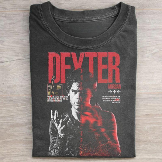 Vintage Dexter Morgan Graphic Tee - Dexter TV Show Tee - Movie Shirt - Michael C. Hall Shirt - Iconic Movie Scenes Streetwear Menswear Top