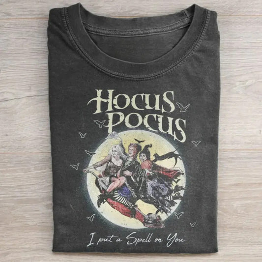 Vintage H0.CUS P0C.US I Put a Spell on You Graphic Tee, It's Just a Bunch of H0.CUS P0C.US, Funny Witches Shirt, Sanderson Sisters Graphic Tee, Fall Season, Halloween Shirt, Movie Lover Gifts