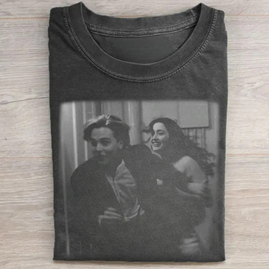 Vintage Jack Dawson and Rose Dewitt Bukater Runaway Graphic Tee - Titanic Movie Shirt - Iconic Movie Scene Shirt - Romantic Movie Shirt - Leonardo DiCaprio Menswear Top