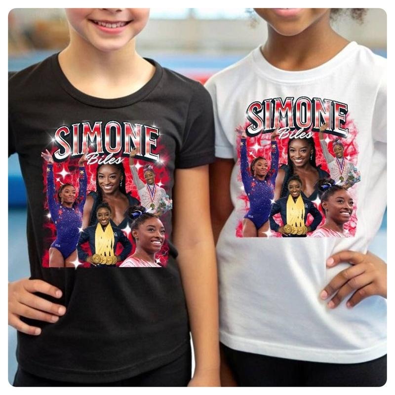 Vintage Simone Billes Shirt Simone Biles Homage Shirt American Gymnastics Shirt Gymnastics Team Paris France