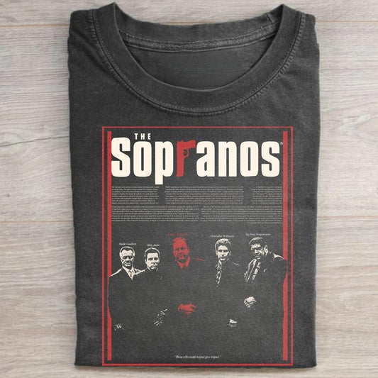 Vintage The Sopranos Those Who Want Respect Give Respect Graphic Tee - Tony Soprano Tee - Mafia Movie Merch - Iconic Movie Scenes - James Gandolfini Top Womenswear