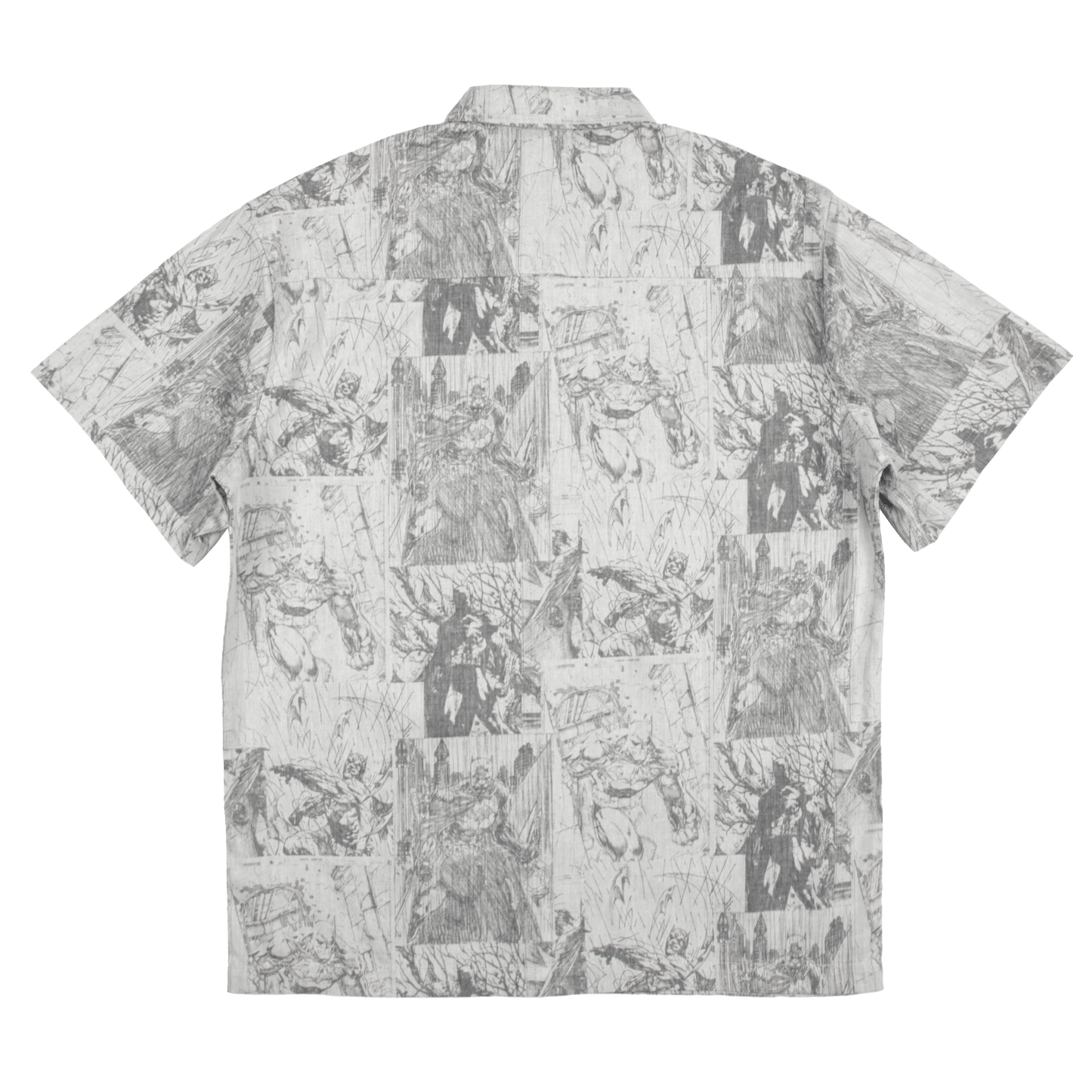 Batman Woven All Over Comic Print Button-Down Shirt