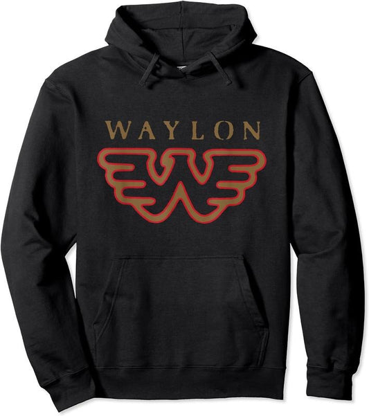 Waylon Jennings - Official Merchandise - Flying W Logo Hoodie | Unisex Hooded Sweatshirt | FAST SHIPPING Classic Cotton