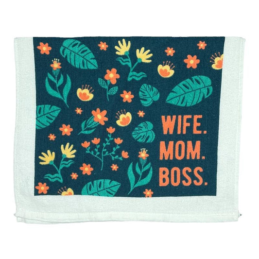 Wife Mom Boss Funny Cute Empowered Woman Tea Towel Funny Dish Towels Soft Adsorbent Tea Towel
