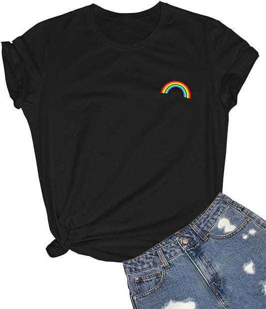 Women Cute T Shirt Junior Tops Teen Girls Graphic Tees Casual Cotton