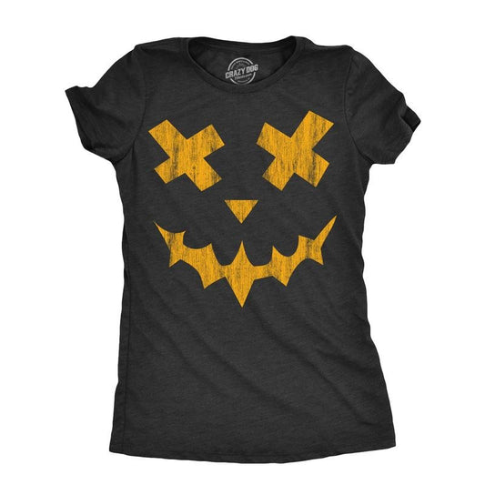 Womens Excellent Xavier Pumpkin T Shirt Funny Halloween Jack O Lantern Freaky Smile Tee For Ladies Funny Womens T Shirts Cute Slimming Top Comfortable Soft Womenswear Halloween Tops for Women Women's Black - XXL