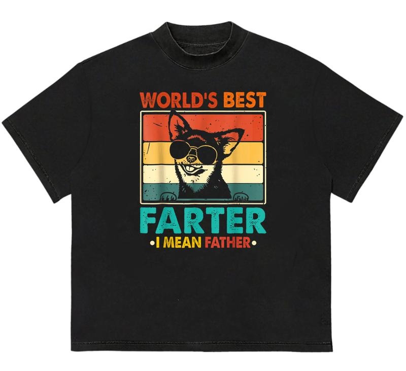 World's Best Farter I Mean Tshirt Fathers Day T-Shirt Recycled Cotton Graphic