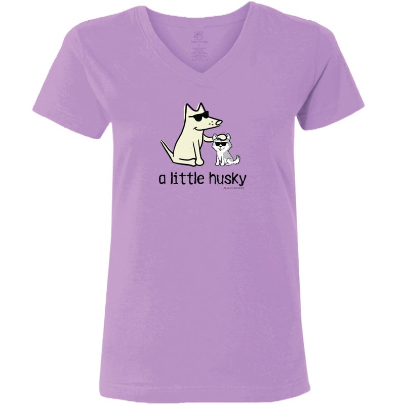 A Little Husky - Ladies T-Shirt V-Neck