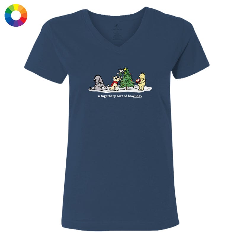 A Togethery Sort of Howliday - Ladies T-Shirt V-Neck