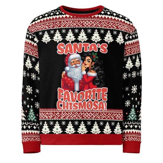 Santa's Favorite Chismosa Ugly Navidad Sweatshirt