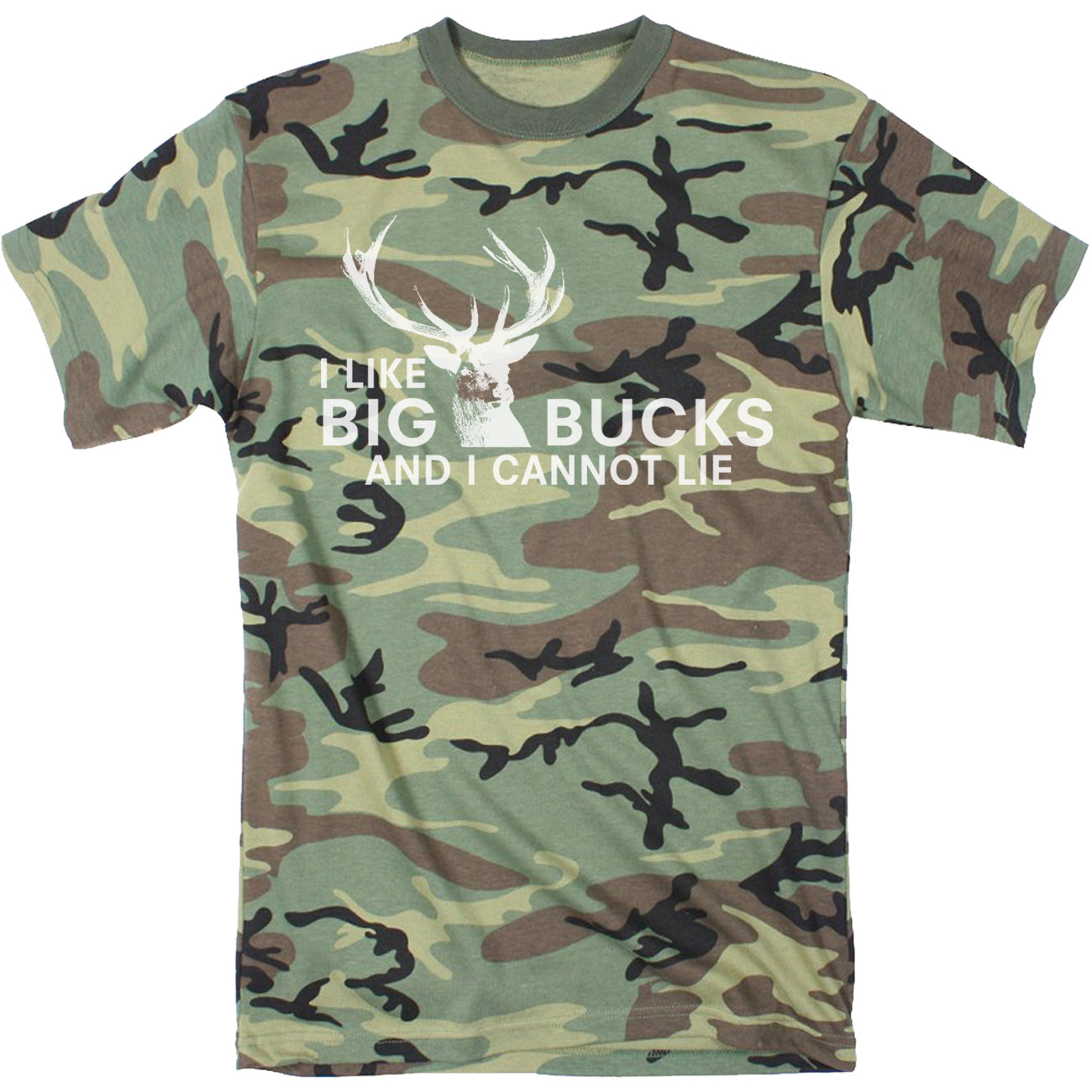 I Like Big Bucks And I Cannot Lie Camo Youth T Shirt