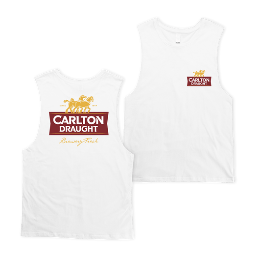 Carlton Draught Classic Muscle Tee White
