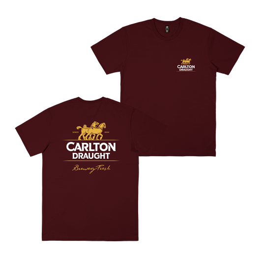 Carlton Draught Classic Tee Burgundy