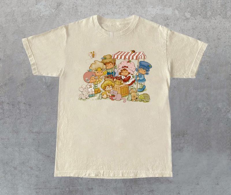 Life Is Delicious Shirt, Vintage Strawberry Shirt, Strawberry Shortcake Graphic Tee, Retro Cartoon Tshirt, Y2K Shirt Comfort Cotton