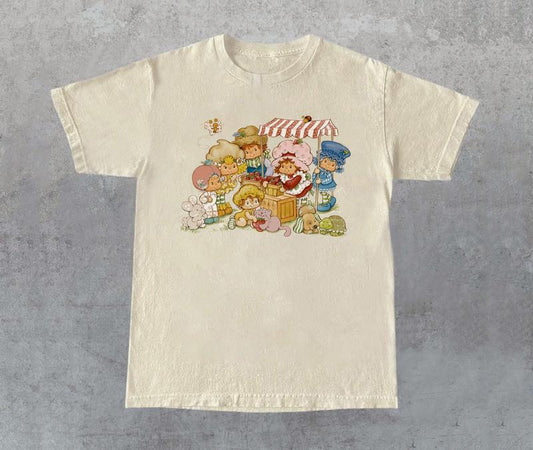 Life Is Delicious Shirt, Vintage Strawberry Shirt, Strawberry Shortcake Graphic Tee, Retro Cartoon Tshirt, Y2K Shirt Comfort Cotton