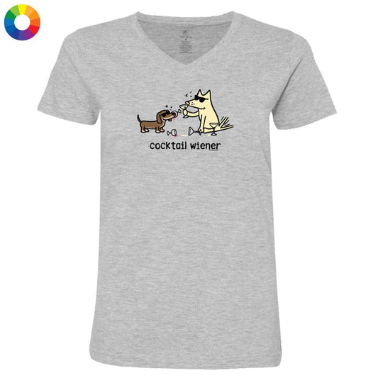Cocktail Wiener - Ladies T-Shirt V-Neck