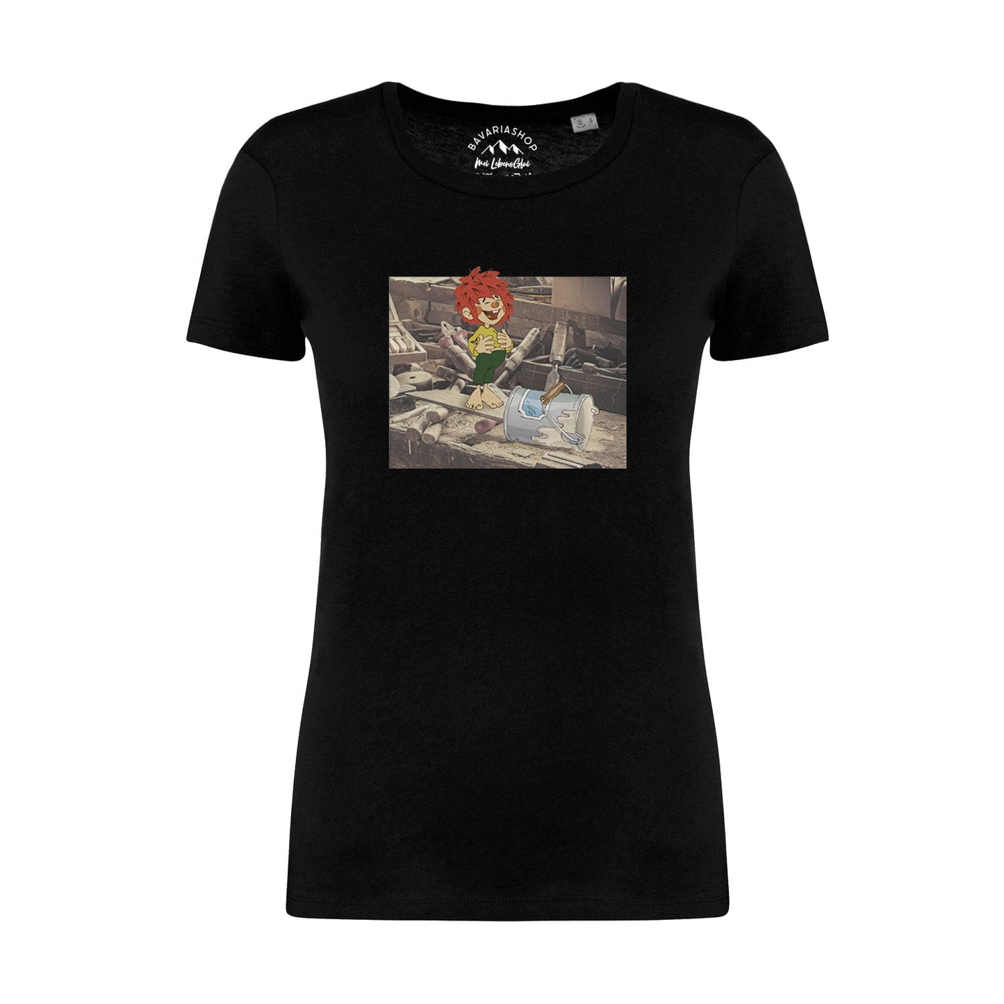 Â®Pumuckl Damen T-Shirt "Werkstatt"