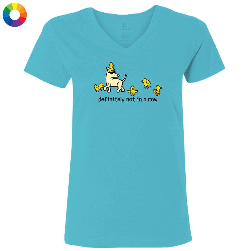 Definitely Not in a Row - Ladies T-Shirt V-Neck
