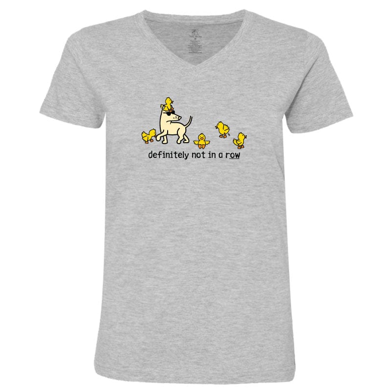 Definitely Not in a Row - Ladies T-Shirt V-Neck