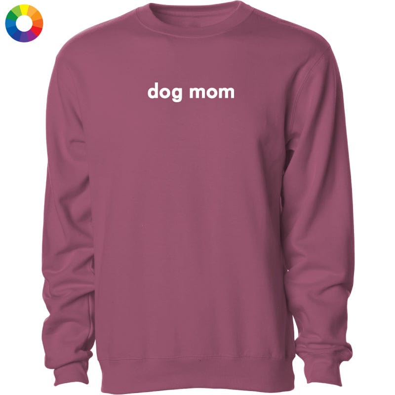 Dog Mom - Embroidered Crewneck Sweatshirt
