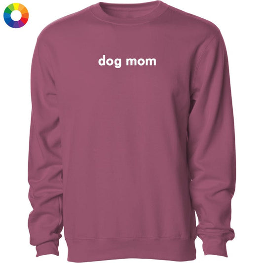 Dog Mom - Embroidered Crewneck Sweatshirt