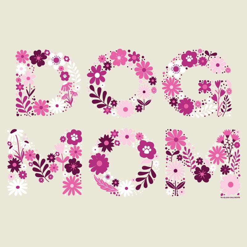 Dog Mom Flowers - Ladies T-Shirt V-Neck