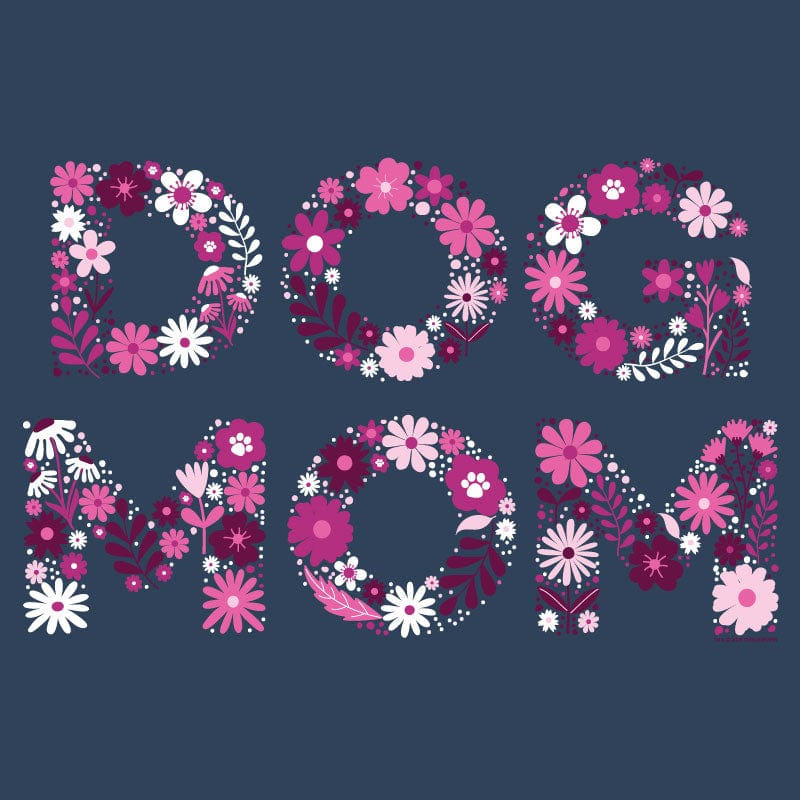 Dog Mom Flowers - Ladies T-Shirt V-Neck