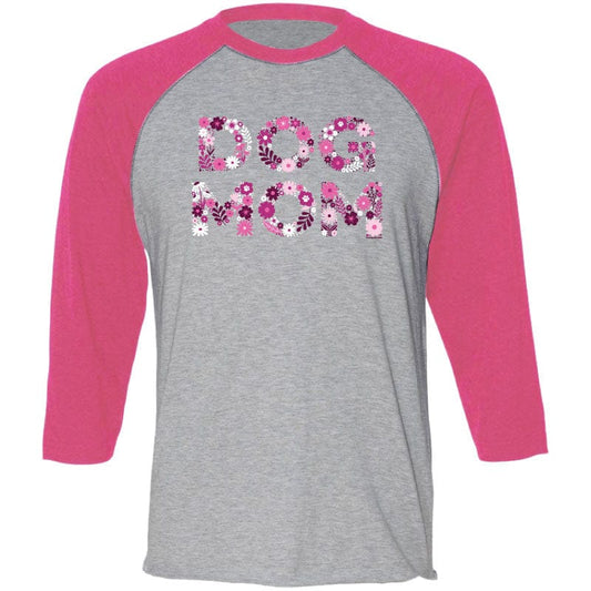 Dog Mom Flowers - Baseball T-Shirt