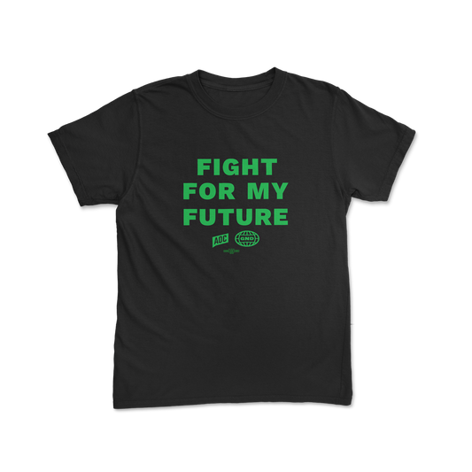 "Fight For My Future" Youth Black Tee