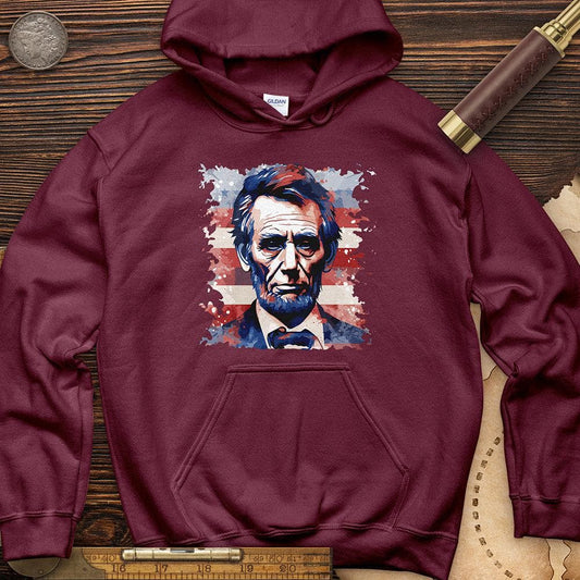 Abe Lincoln American Flag Art Hoodie