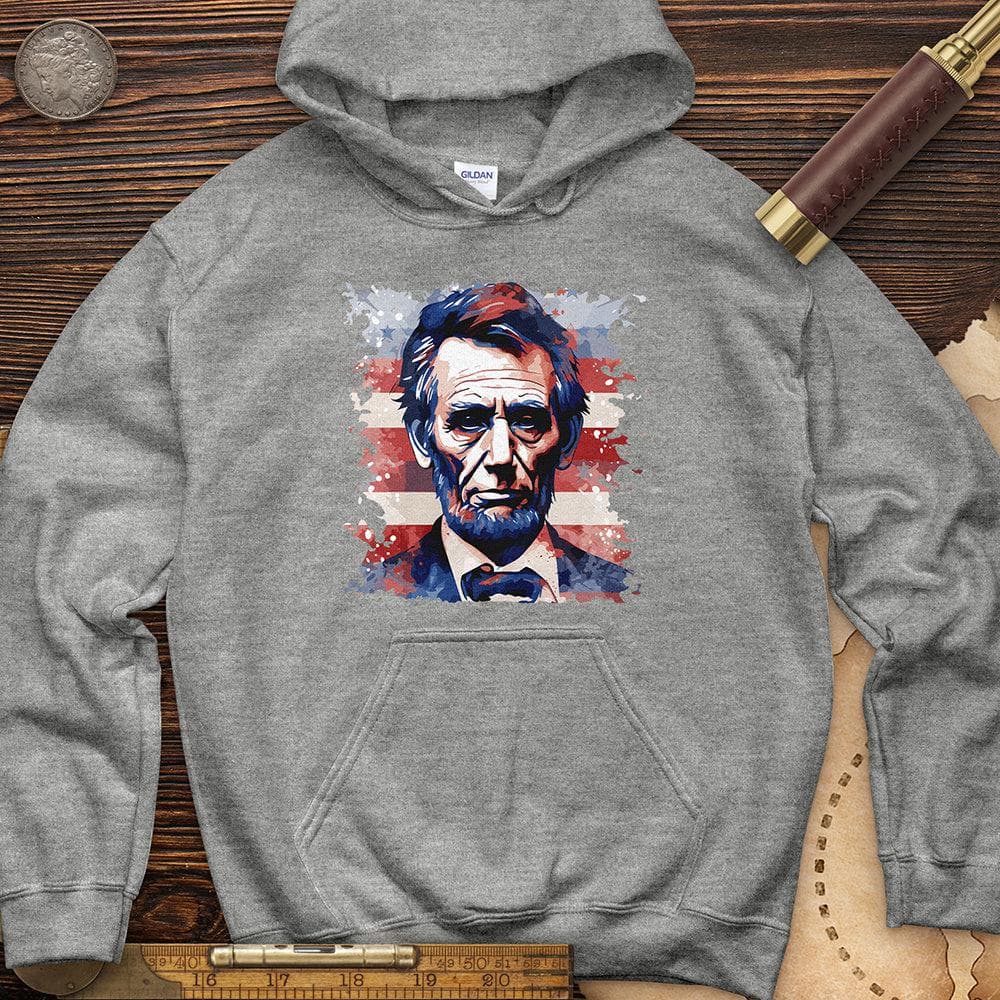 Abe Lincoln American Flag Art Hoodie