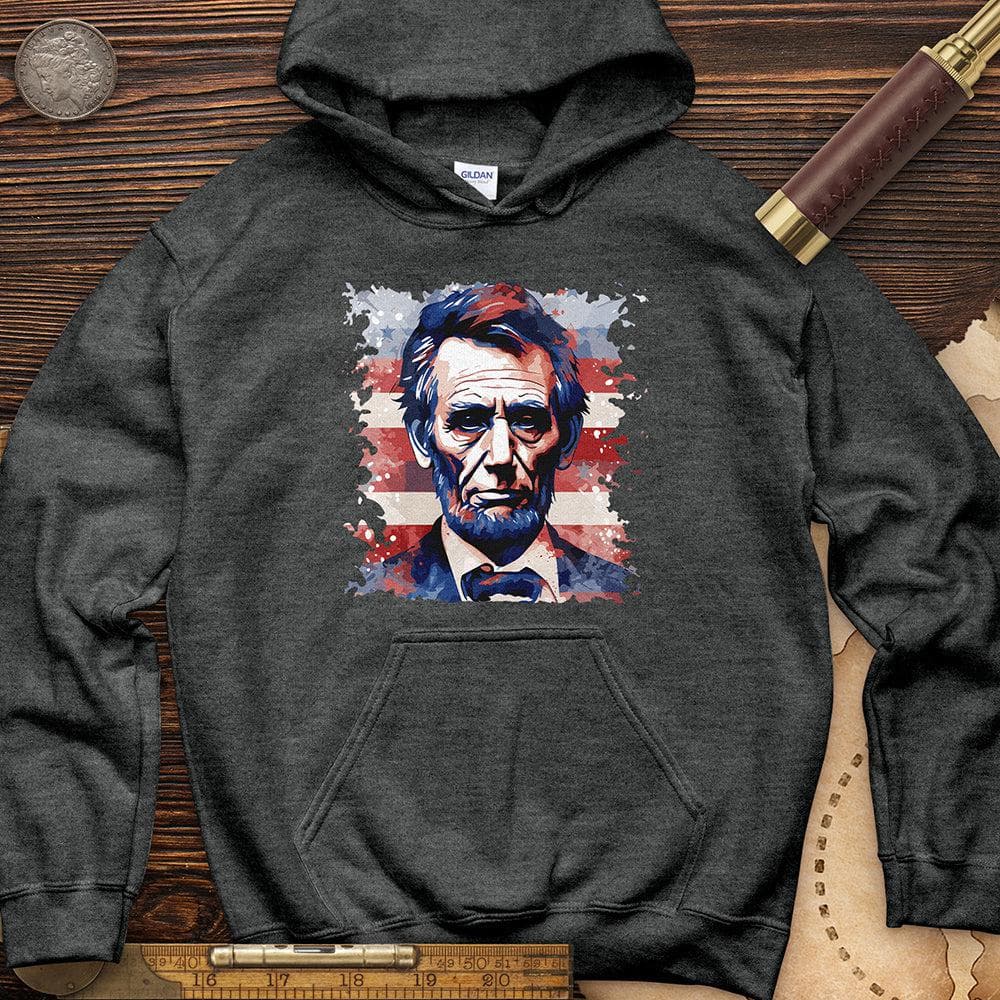 Abe Lincoln American Flag Art Hoodie