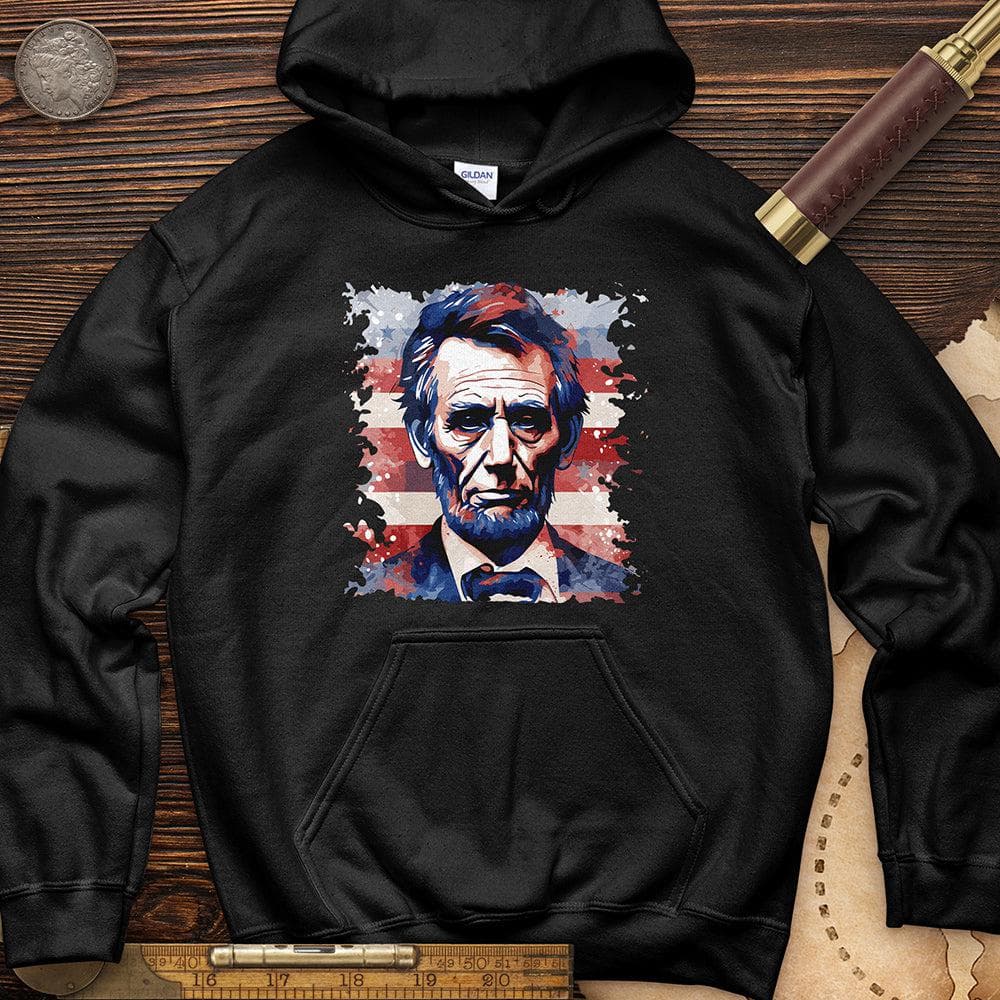 Abe Lincoln American Flag Art Hoodie