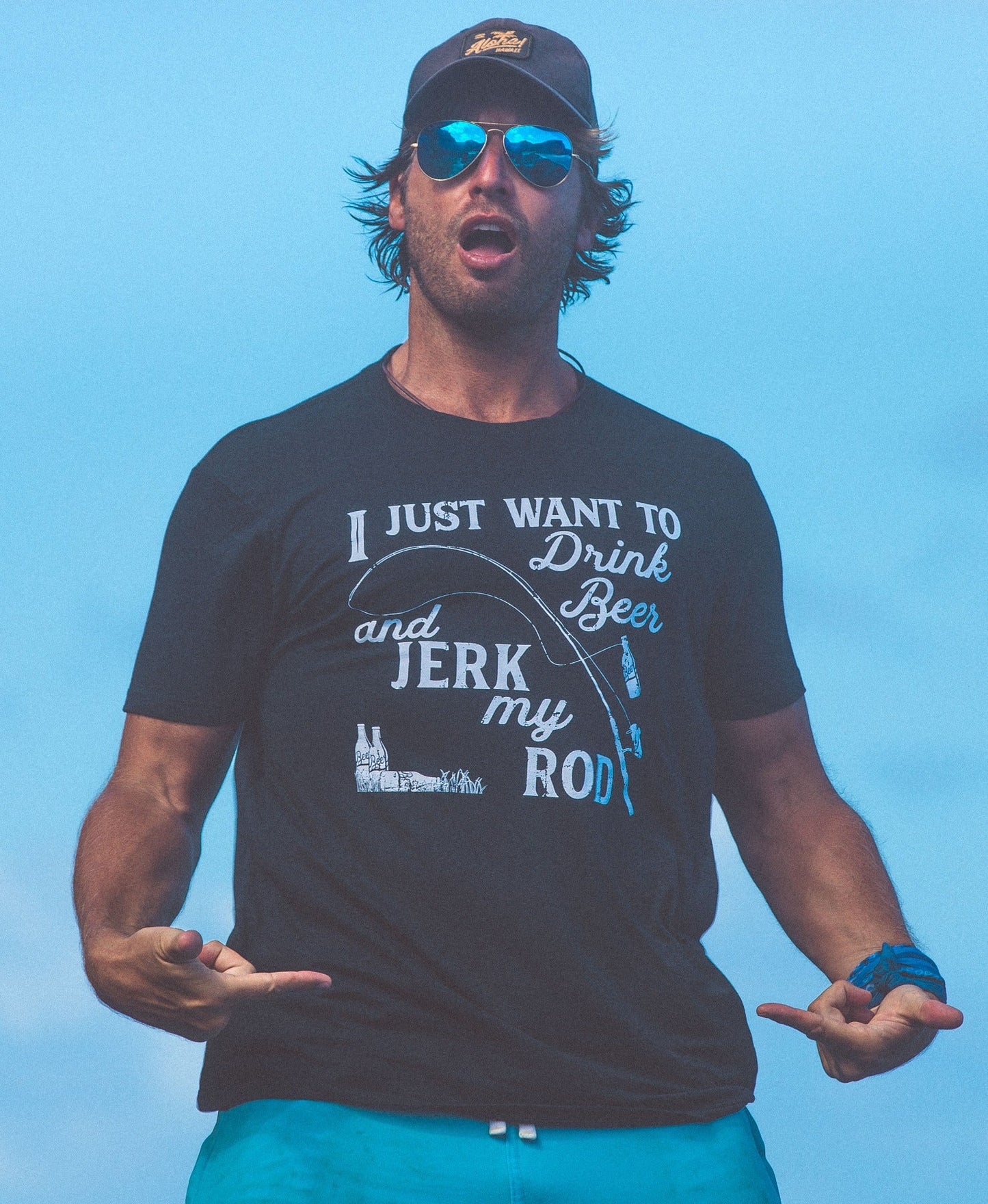 I Just Want To Drink Beer And Jerk My Rod Men's T Shirt