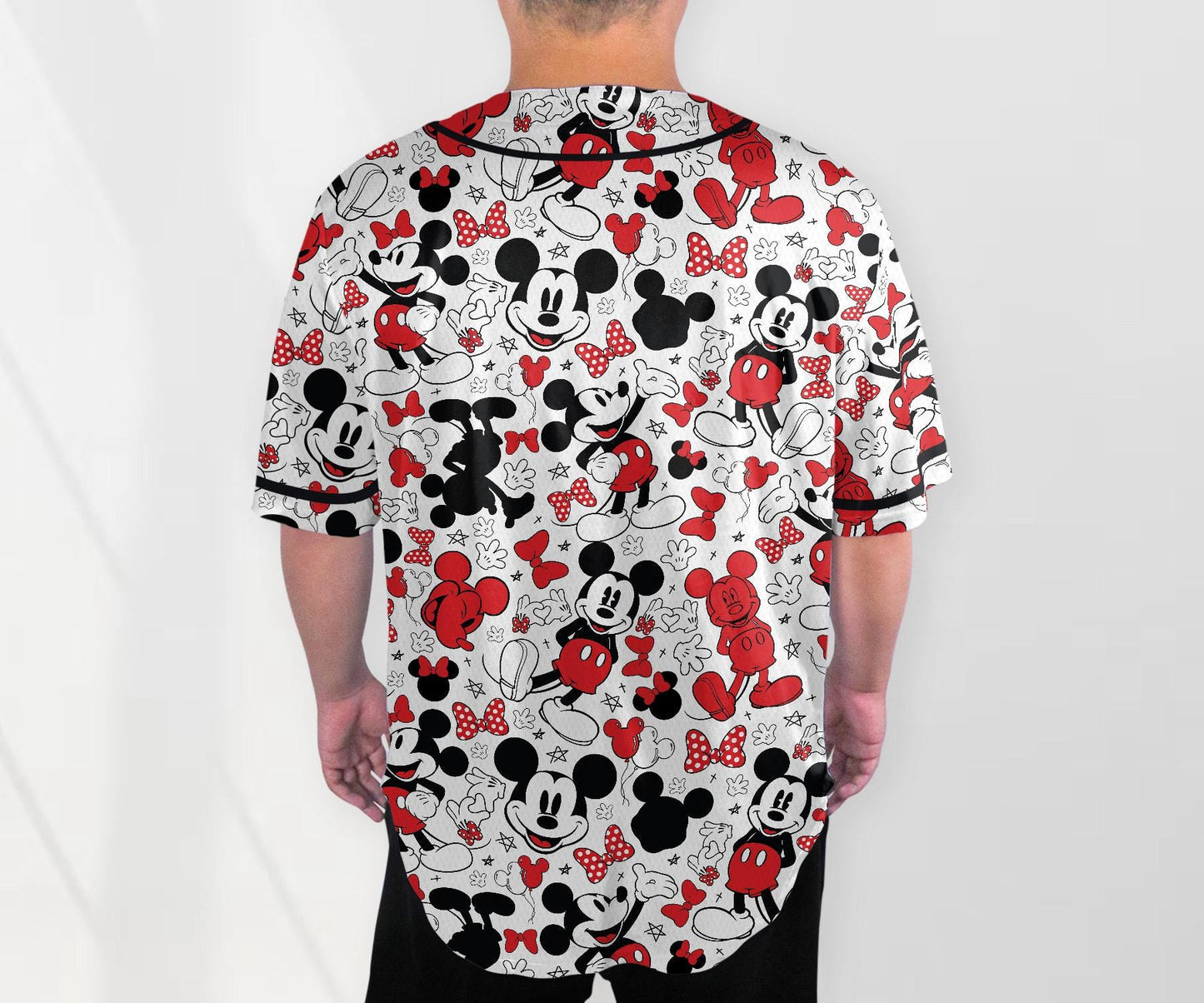 Mickey Jersey Shirt Mickey Mouse Baseball Jersey Shirt Funny Jersey Shirt Summer Tropical Shirt Mickey Shirt Gifts