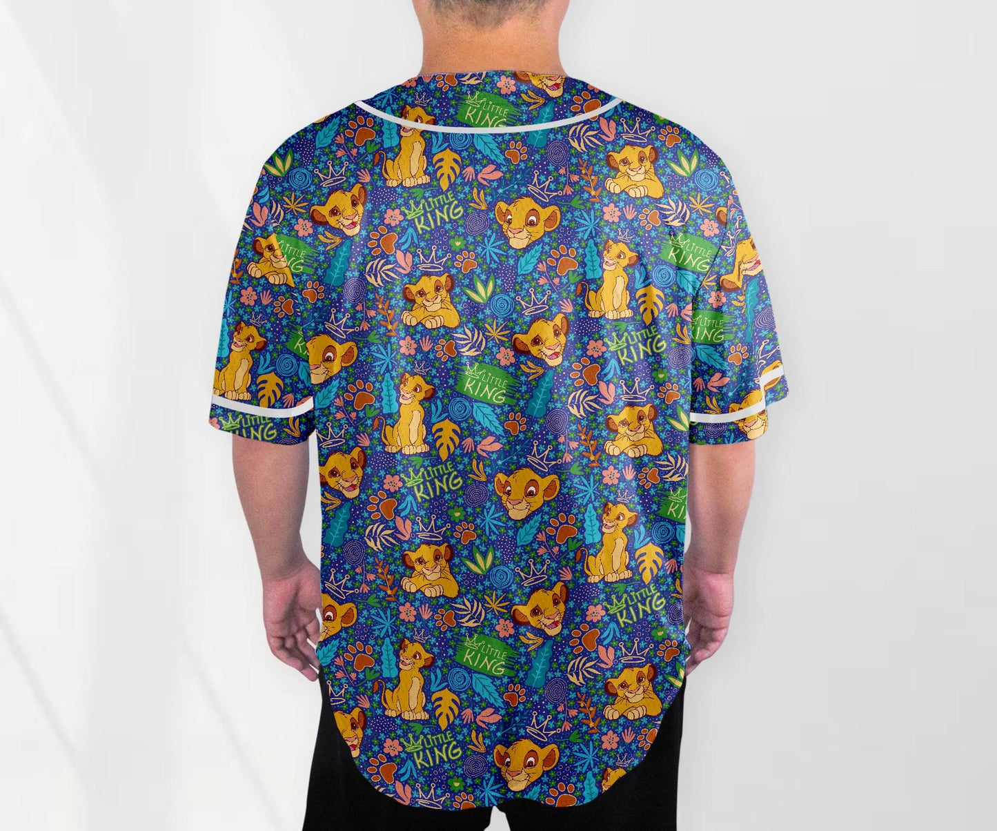 Simba Jersey Shirt Lion King Baseball Jersey Shirt Funny Simba Baseball Jersey Summer Tropical Shirt Simba Shirt Gifts