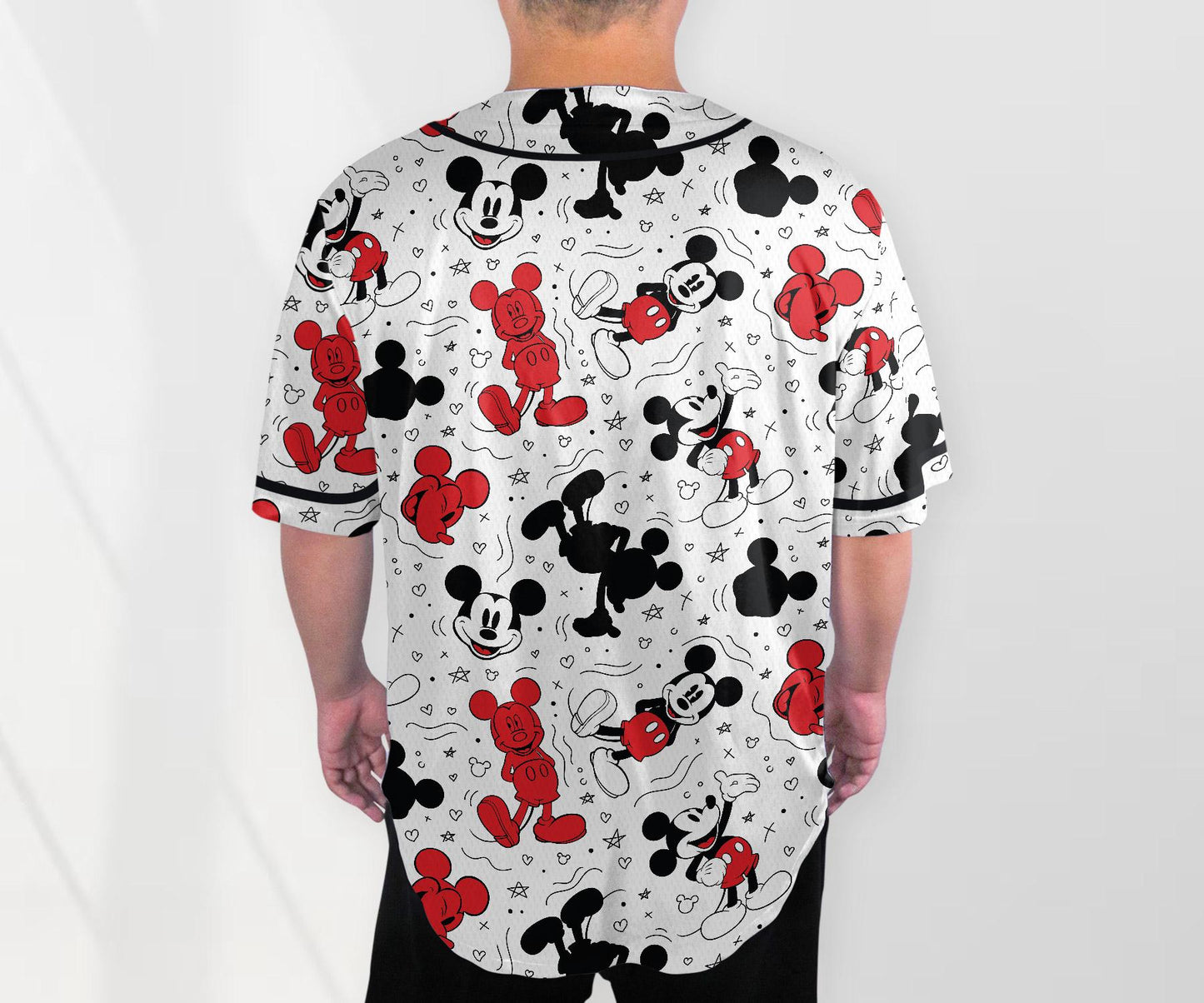Mickey Baseball Jersey Mickey Mouse Baseball Jersey Shirt Funny Jersey Shirt Summer Tropical Shirt Mickey Shirt Gifts