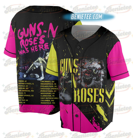 Guns and Roses Concert Band Shirt, American Hard Rock Band Shirt