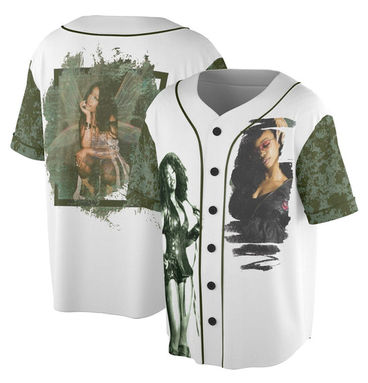 SZA SOS Retro Aesthetic Baseball Jersey, Vintage-Washed SZA Jersey, R&B Tour Graphic Tee