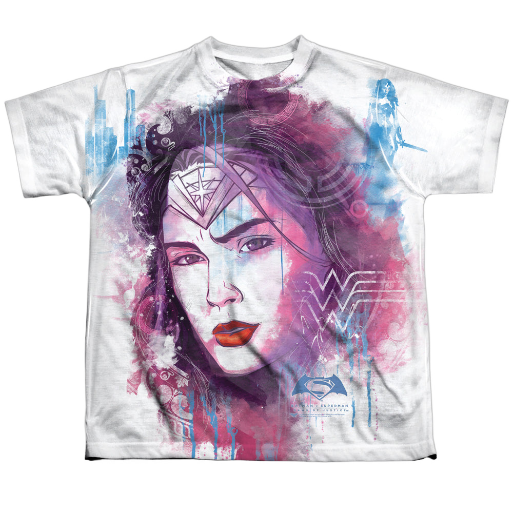Batman v Superman Watercolor Wonder Sub - Youth All-Over Print T-Shirt