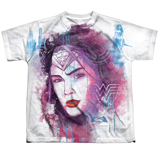 Batman v Superman Watercolor Wonder Sub - Youth All-Over Print T-Shirt