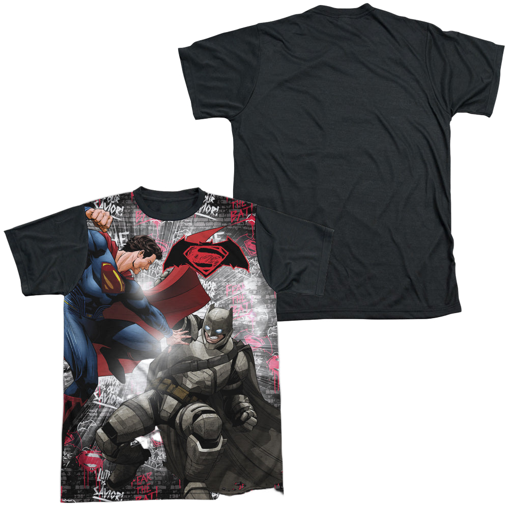 Batman v Superman Showdown - Men's Black Back T-Shirt Style001