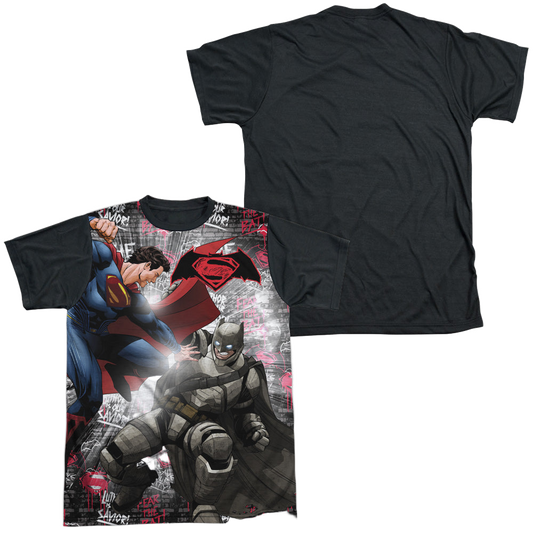 Batman v Superman Showdown - Men's Black Back T-Shirt Style001