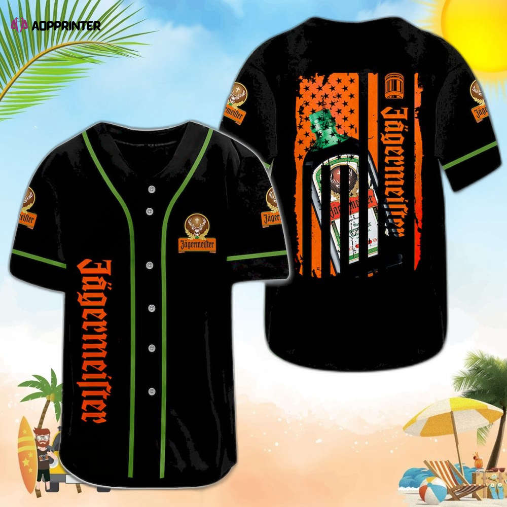 Jagermeister American Flag Baseball Jersey - Aopprinter