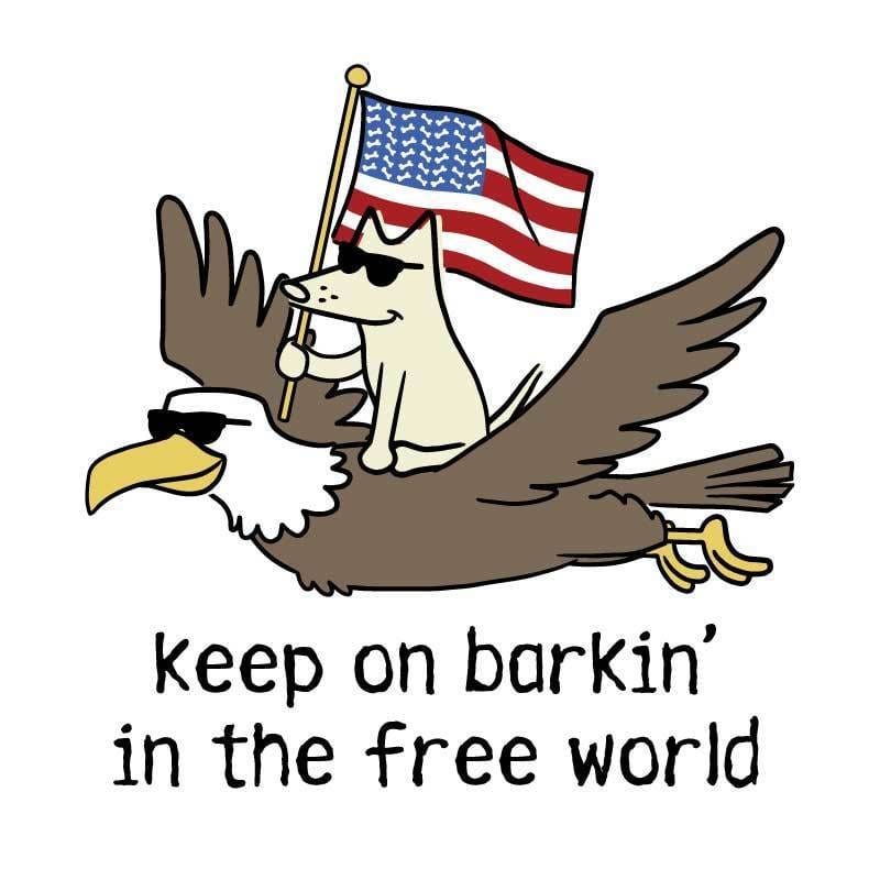 Keep on Barkin' In the Free World - Men's Baseball T-Shirt