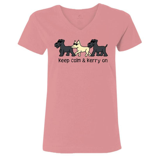 Keep Calm & Kerry On - Ladies T-Shirt V-Neck