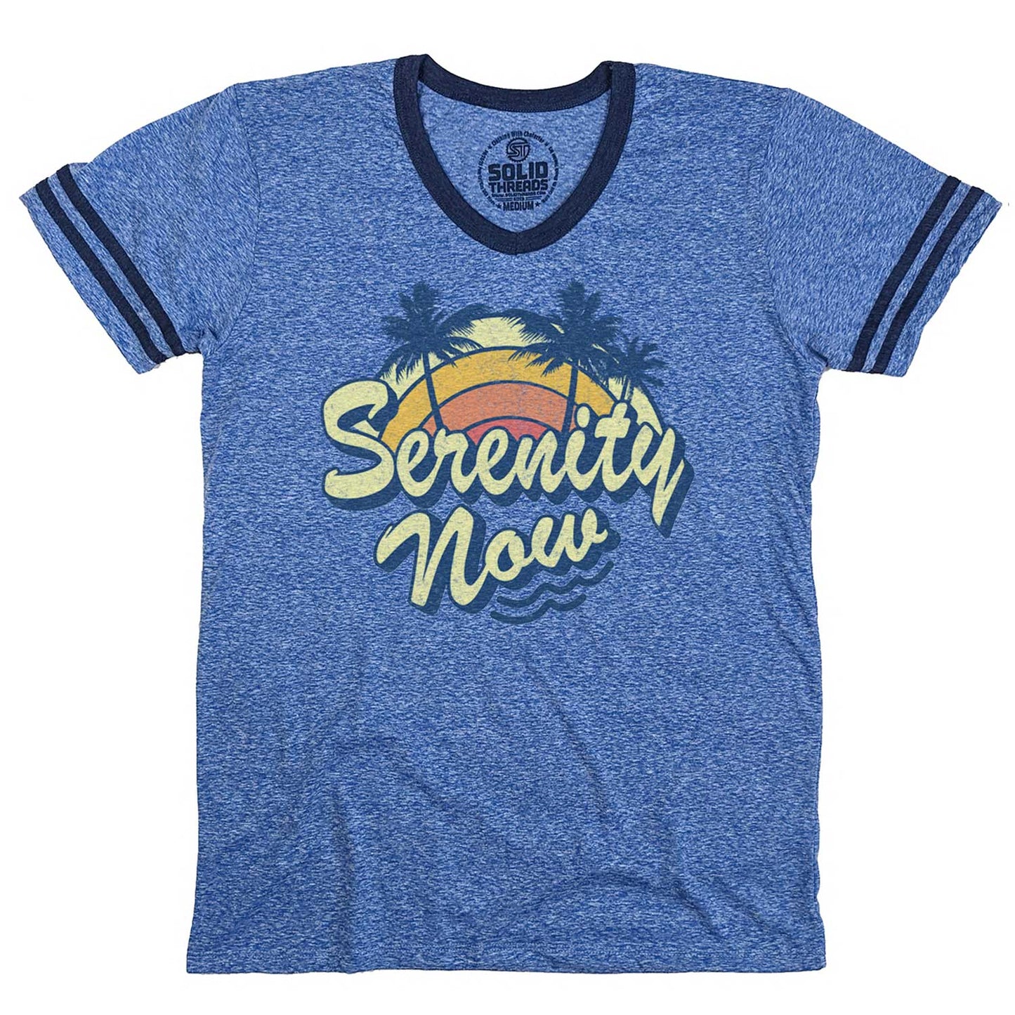 Serenity Now Ringer V-Neck T-Shirt