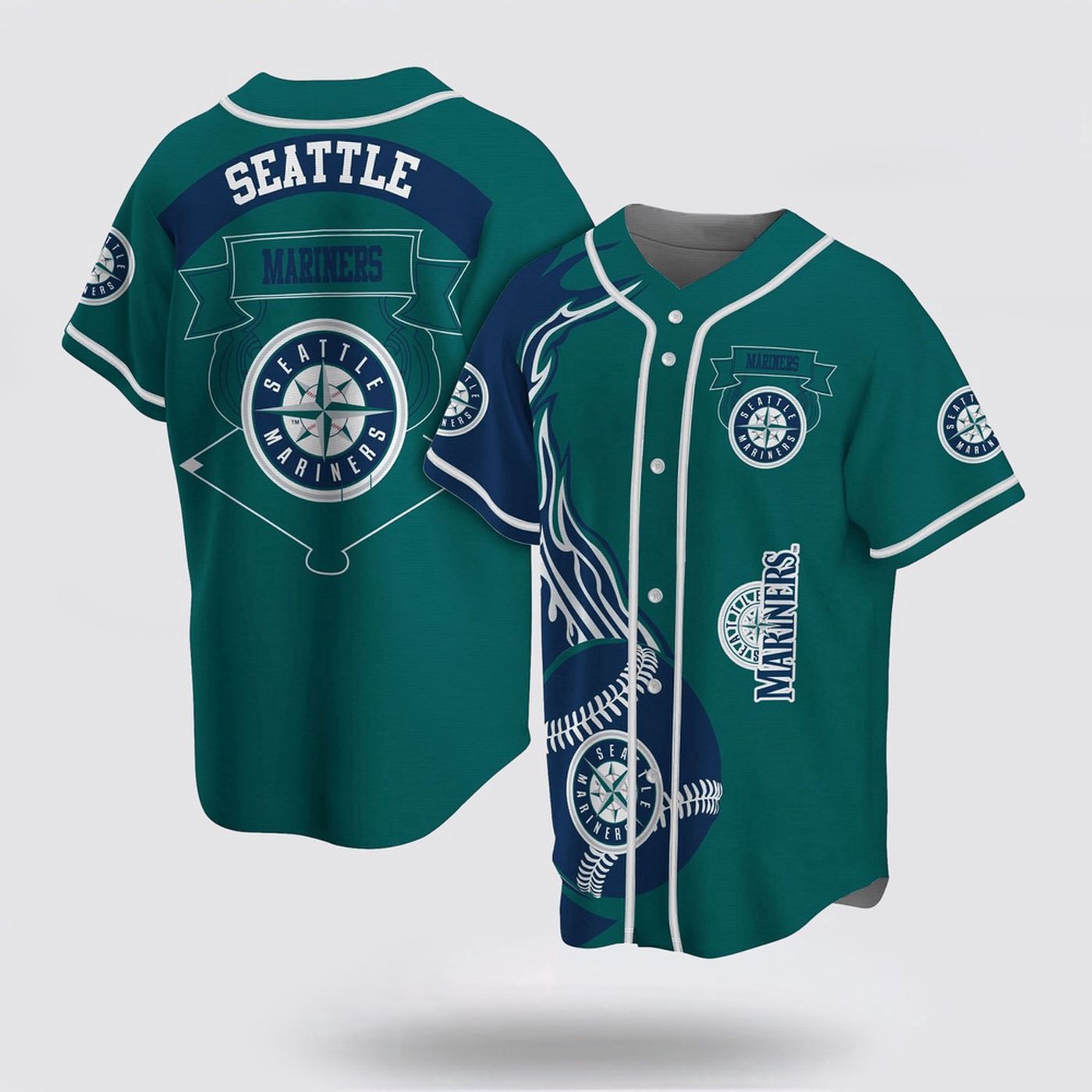 Authentic MLB Seattle Mariners Baseball Jersey: Classic Design for Passionate Fans - lylyprint.com