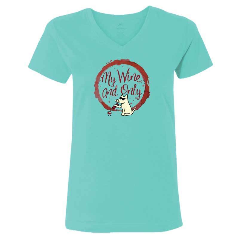 My Wine and Only - Ladies T-Shirt V-Neck
